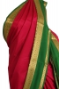 Contrast Wedding Mysore Crepe Silk Saree